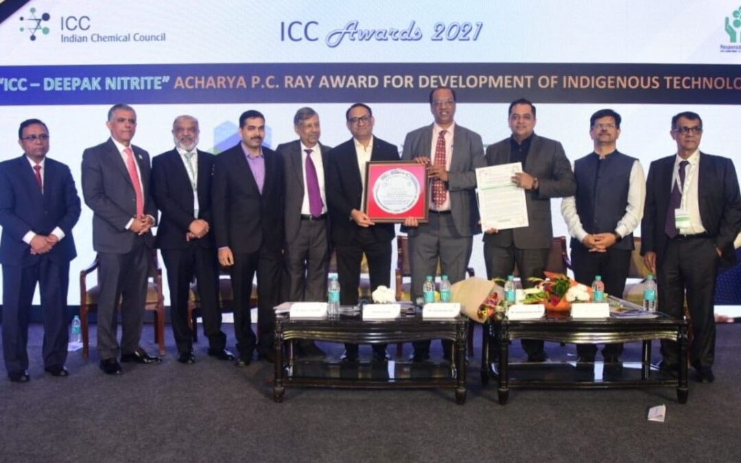 Catàsynth wins the prestigious “ICC–Deepak Nitrite” Acharya P. C. Ray Award